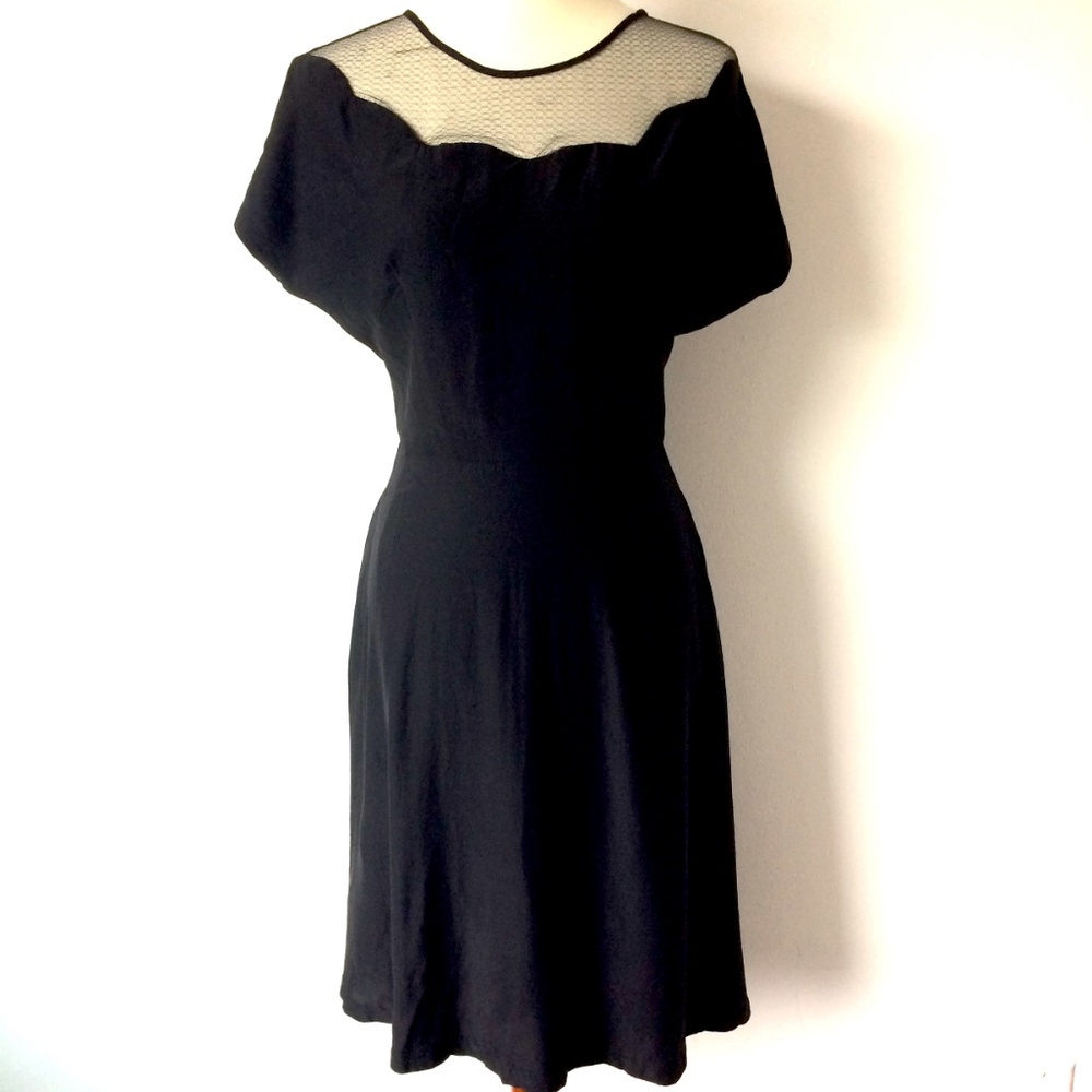 Alexandra Grecco Scalloped Neckline Fit and Flare